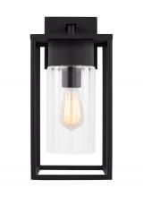  8731101EN7-12 - Vado transitional 1-light LED outdoor exterior large wall lantern sconce in black finish with clear