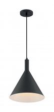  60/7128 - Lightcap - 1 Light Pendant with- Matte Black Finish