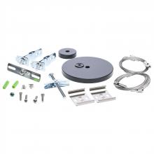 Nuvo 65/1193 - Momentum; Single Unit Suspension Kit With Canopy & Ancor Cover for LED Linear System; Black Finish
