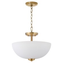 Quorum 2800-15-180 - ADAMS 15" SATIN OPAL DUAL MOUNT - AGB