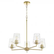  6204-5-80 - Goodwin 5 Light Chandelier, Aged Brass