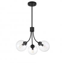  M10057MBK - 3-Light Chandelier in Matte Black