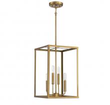  M30008NB - 4-Light Pendant in Natural Brass