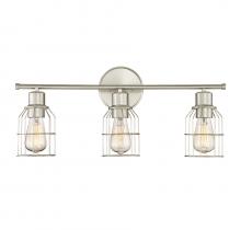  M80004BN - 3-Light Bathroom Vanity Light in Brushed Nickel