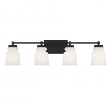  M80059MBK - 4-Light Bathroom Vanity Light in Matte Black