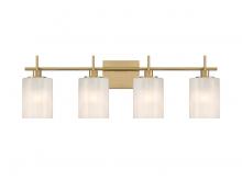  M80085NB - 4-Light Bathroom Vanity Light in Natural Brass