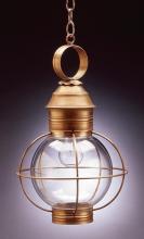  2832-AC-MED-CSG - Caged Round Hanging Antique Copper Medium Base Socket Clear Seedy Glass