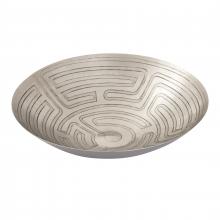  H0807-10672 - Maze Etched Centerpiece Bowl - Nickel