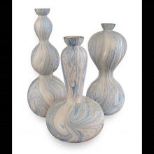  1200-0740 - Calm Sea Marbleized Vase Set of 3