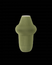  1200-0894 - Green Plisse Medium Vase