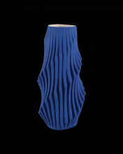  1200-0893 - Blue Pleat Large Vase
