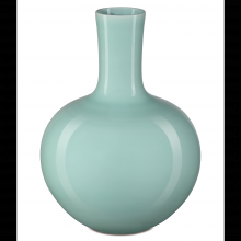  1200-0671 - Celadon Medium Green Straight Neck Vase