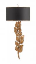  5221 - Birdwood Gold Wall Sconce, Black Shade