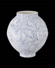  1200-0866 - Blue Zag Large Vase
