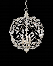  9000-0076 - Crystal Bud Silver Orb Chandelier