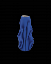  1200-0892 - Blue Pleat Medium Vase