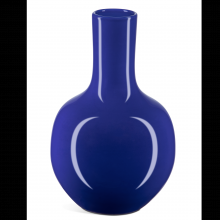 1200-0704 - Ocean Blue Long Neck Vase