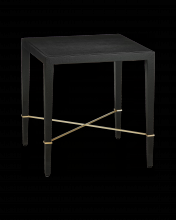 3000-0296 - Verona Black Linen End Table